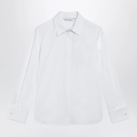 Max Mara White cotton shirt with logo