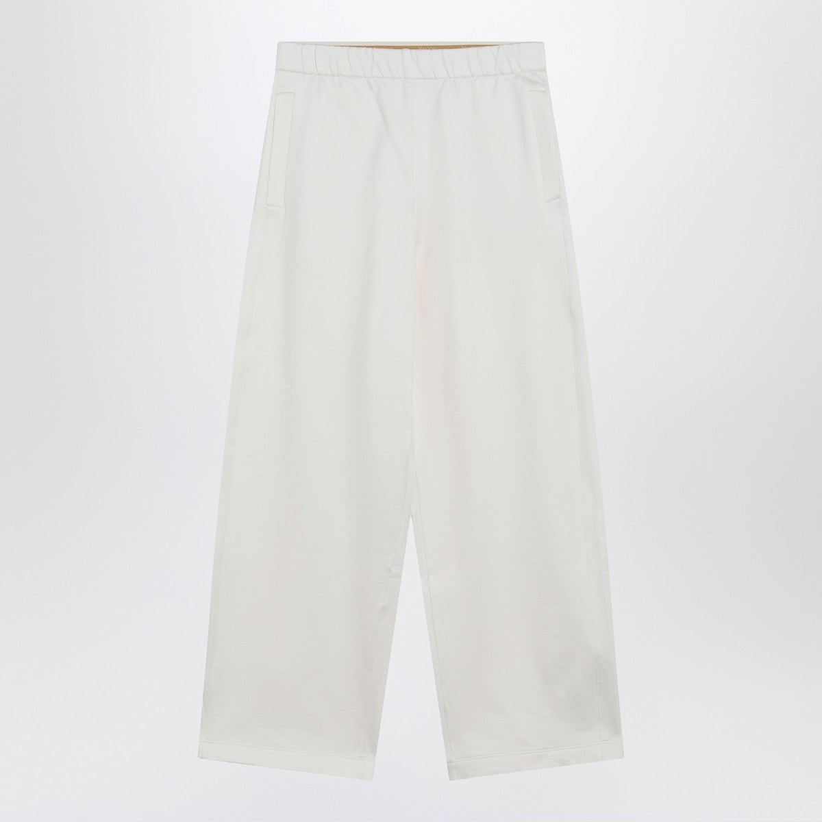 Max Mara White silk blend trousers