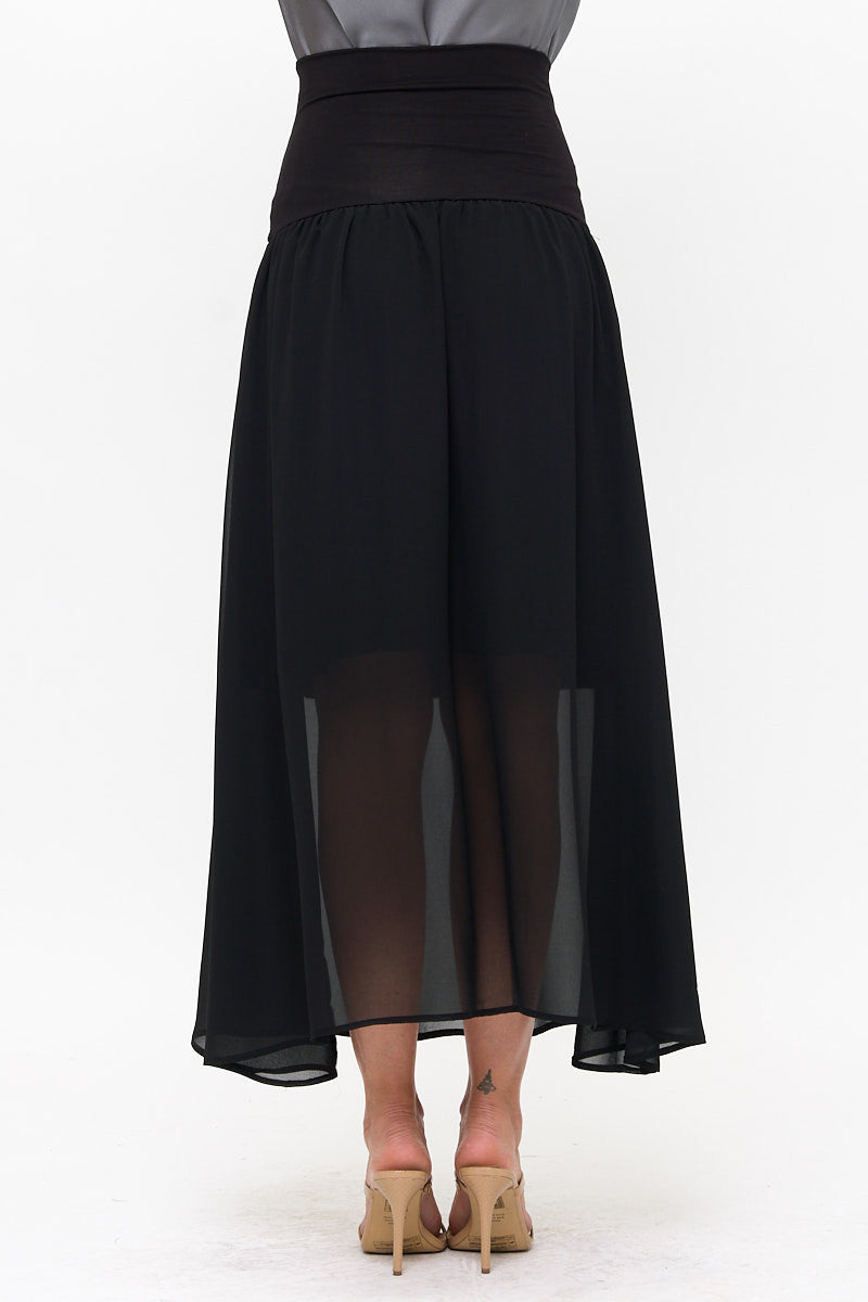 Maxi Chiffon Skirt-Skirts-Reneecollection-Small-BLACK-Urbanheer