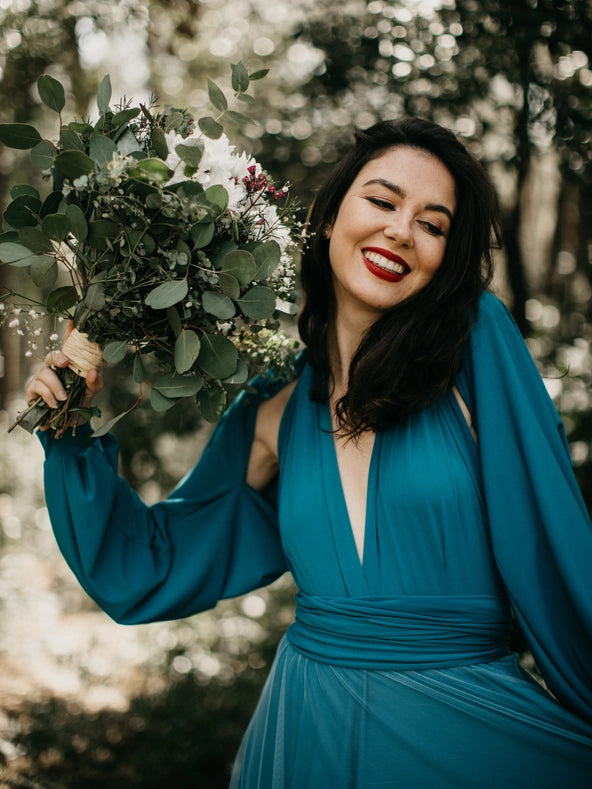 Maxi Dress Teal-Dress-Ceylan BCN-Unique Size-Urbanheer