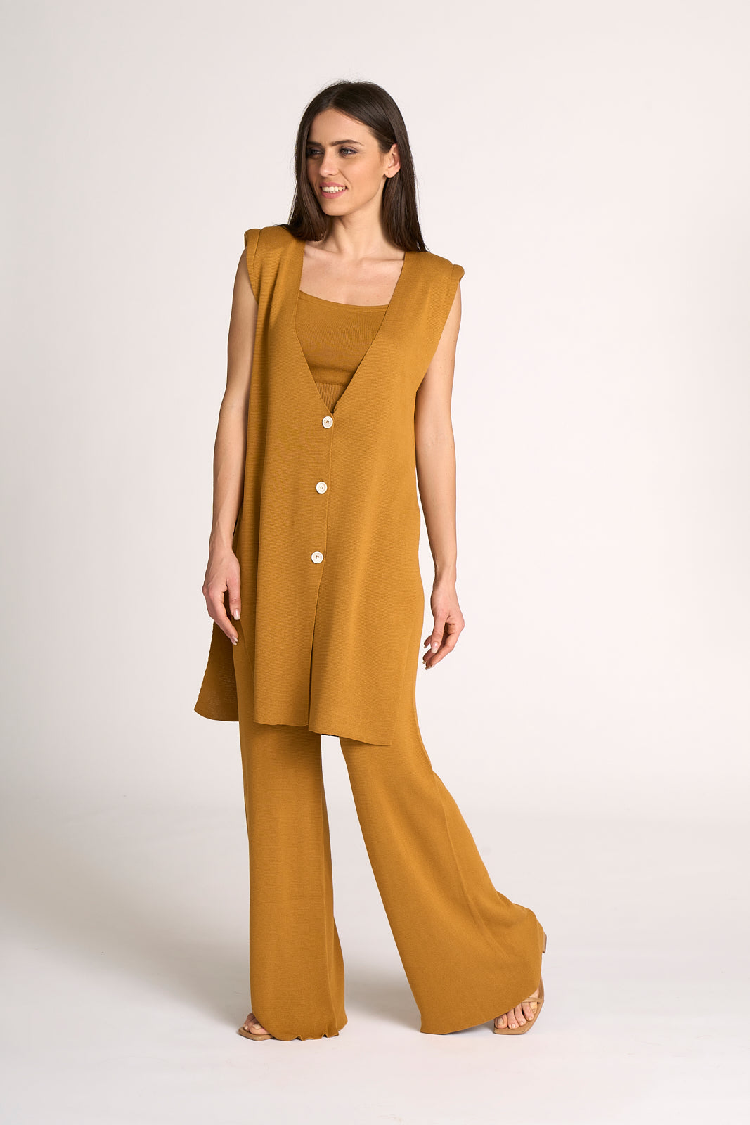 Maxi Gilet - Camilla-Gilet-Tenné-M-Gold-Urbanheer