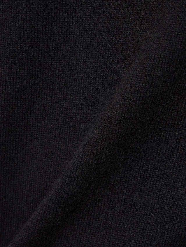 Maxi High-Neck Cashmere Blend Sweater (3D Knit)-Sweater-LÈMME-S-Navy-Urbanheer