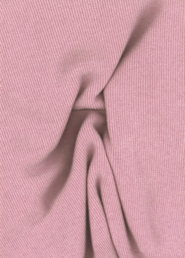 Maxi High-Neck Cashmere Blend Sweater (3D Knit)-Sweater-LÈMME-S-rose-Urbanheer