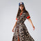Maxi Leopard Button-Down Dress with Red Details-Dress-Q2-S-Brown-Urbanheer