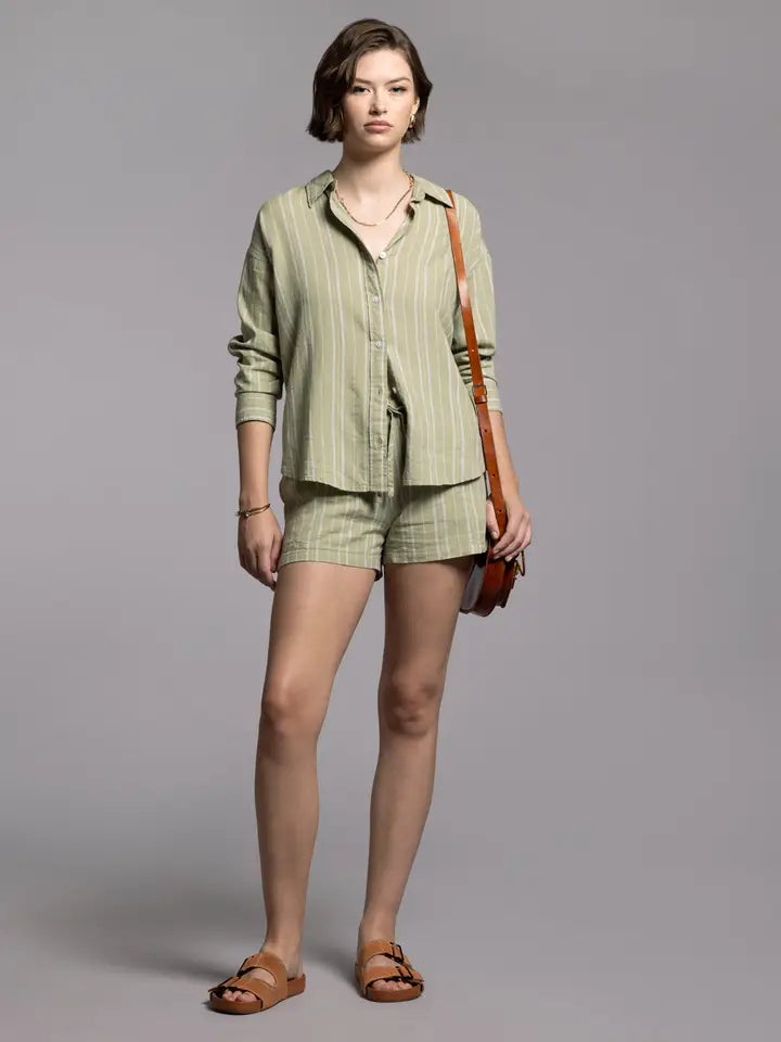 Maxime Shirt BLACK TEA STRIPE-Shirt-Weekend Los Angeles-XS-TEA STRIPE-Urbanheer