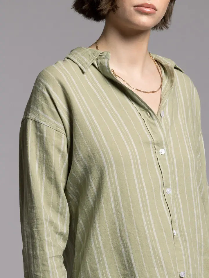 Maxime Shirt BLACK TEA STRIPE-Shirt-Weekend Los Angeles-XS-TEA STRIPE-Urbanheer