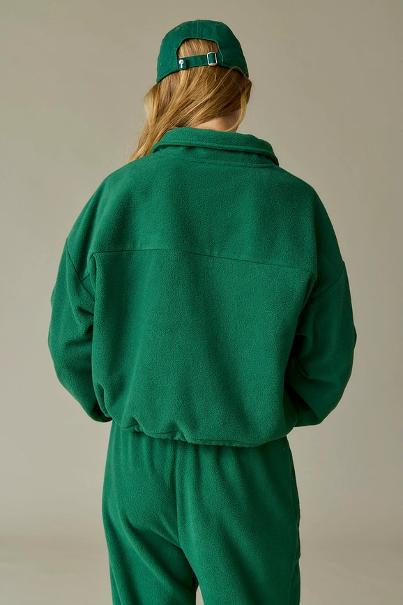 Maya Fleece Jacket Green-Jacket-Papermoon-S-Green-Urbanheer