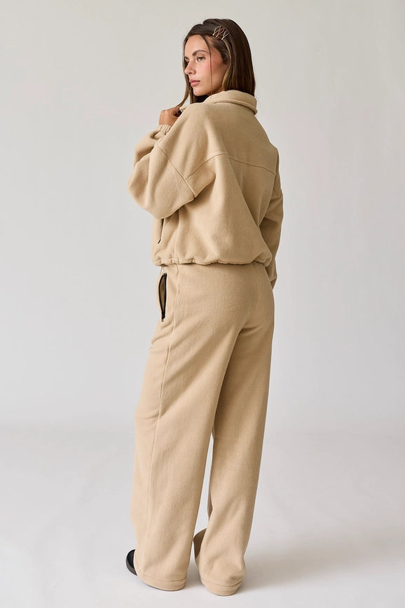 Maya Fleece Jacket Tan-Jacket-Papermoon-S-Tan-Urbanheer