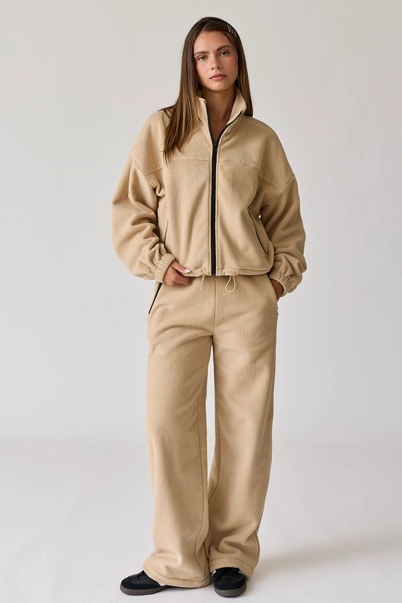 Maya Fleece Jacket Tan-Jacket-Papermoon-S-Tan-Urbanheer