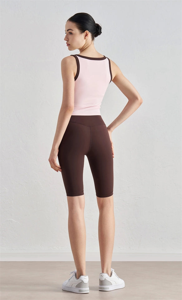 Megan Color Contrast Tank Active Top Strawberry Milkshake-Tank Tops-91thelabel-S-Strawberry Milkshake-Urbanheer