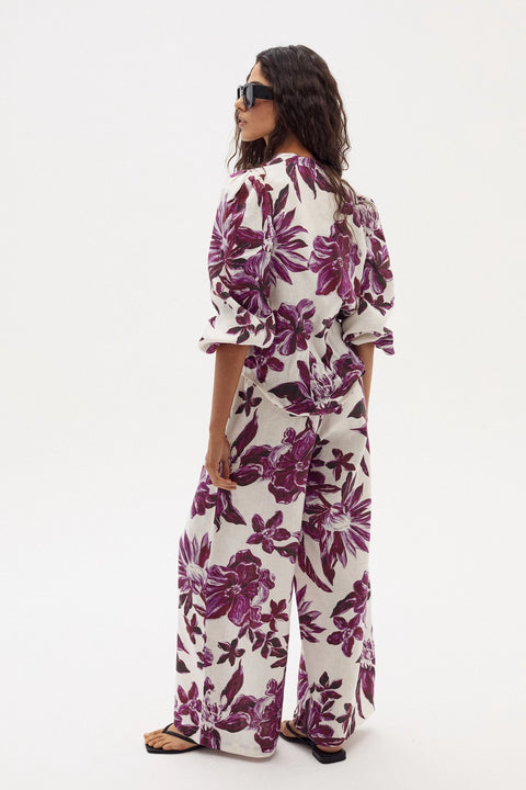 Meknes Linen Shirt - La Fleur Print