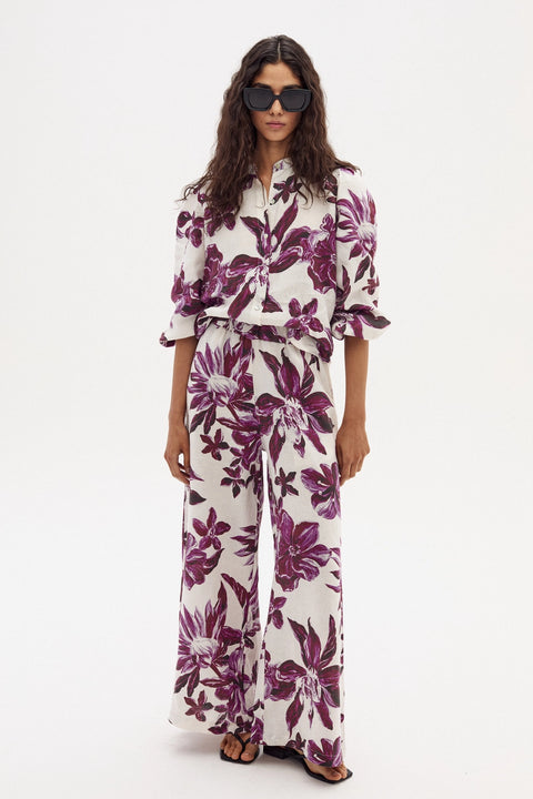 Meknes Linen Shirt - La Fleur Print
