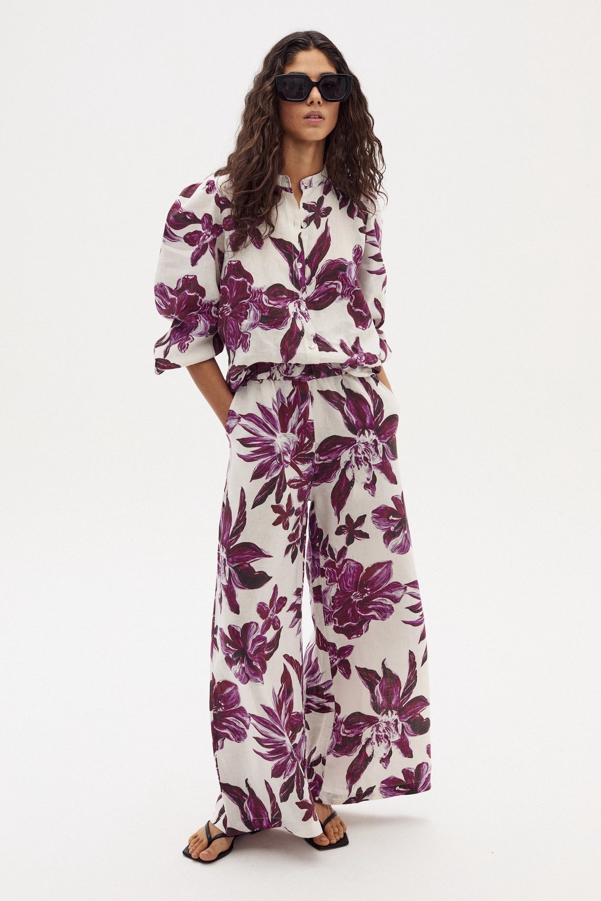 Meknes Linen Shirt - La Fleur Print