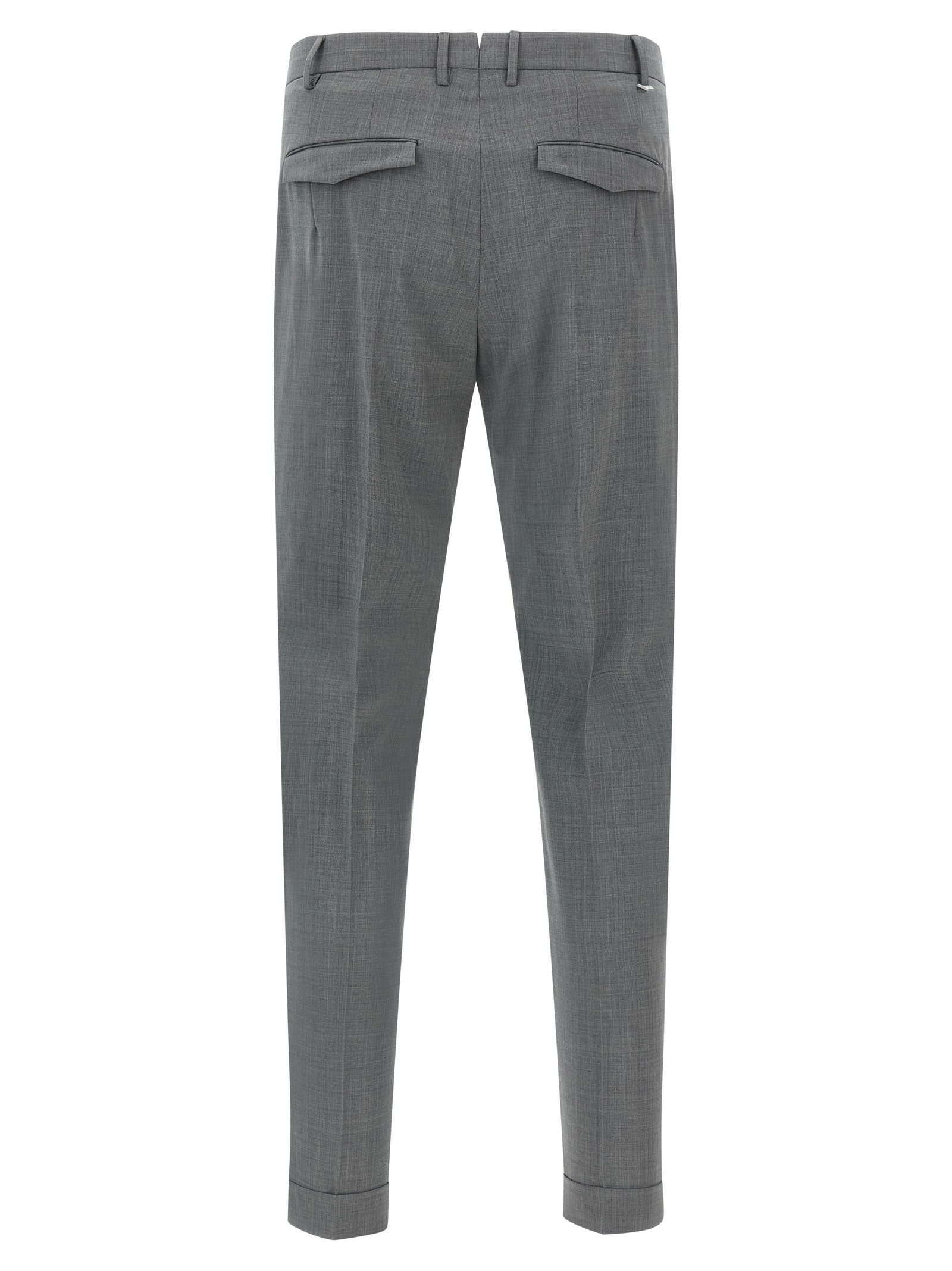 Mélange Stretch Wool Slim Fit Trousers