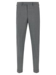 Mélange Stretch Wool Slim Fit Trousers