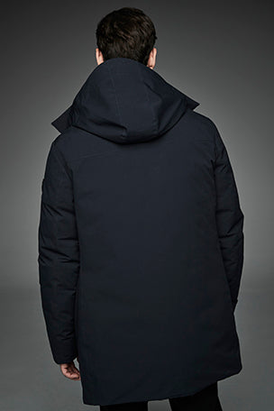 Men Long padded down jacket ARCHIE BLUE INK-Jacket-Henry Arroway-M-BLUE INK-Urbanheer