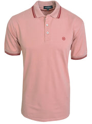 Men Polo T-Shirt Light Red-T-shirts For Men-Spazio-S-Urbanheer