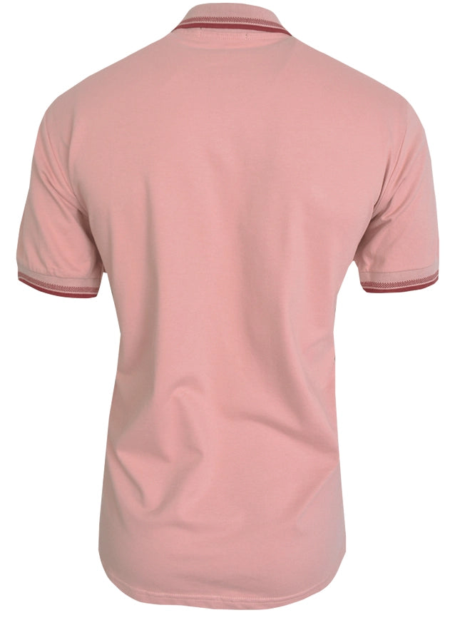 Men Polo T-Shirt Light Red-T-shirts For Men-Spazio-S-Urbanheer