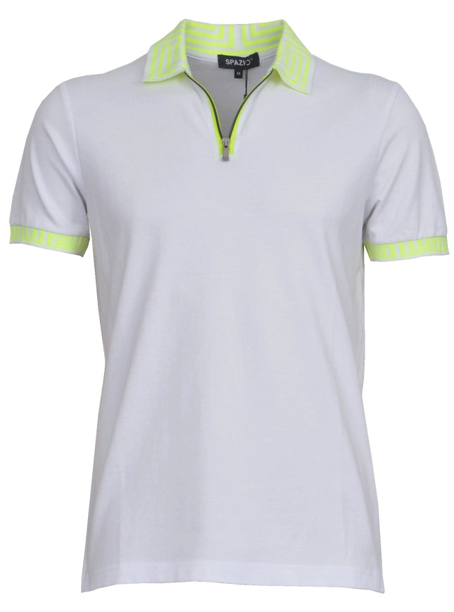 Men Polo T-Shirt-T-shirts For Men-Spazio-S-White-Urbanheer