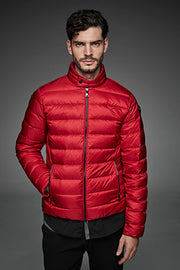 Men Short bomber style down jacket MURRAY Rojo-Jacket-Henry Arroway-S-Rojo-Urbanheer