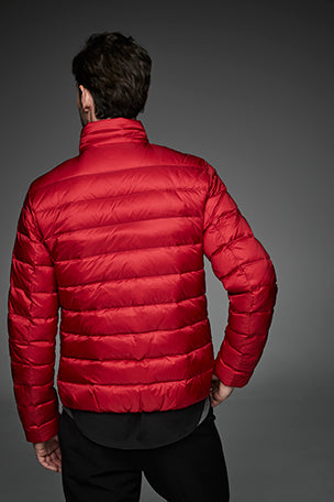 Men Short bomber style down jacket MURRAY Rojo-Jacket-Henry Arroway-S-Rojo-Urbanheer