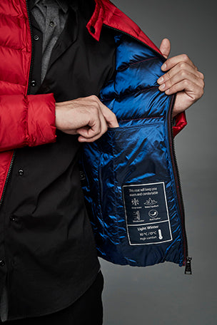 Men Short bomber style down jacket MURRAY Rojo-Jacket-Henry Arroway-S-Rojo-Urbanheer