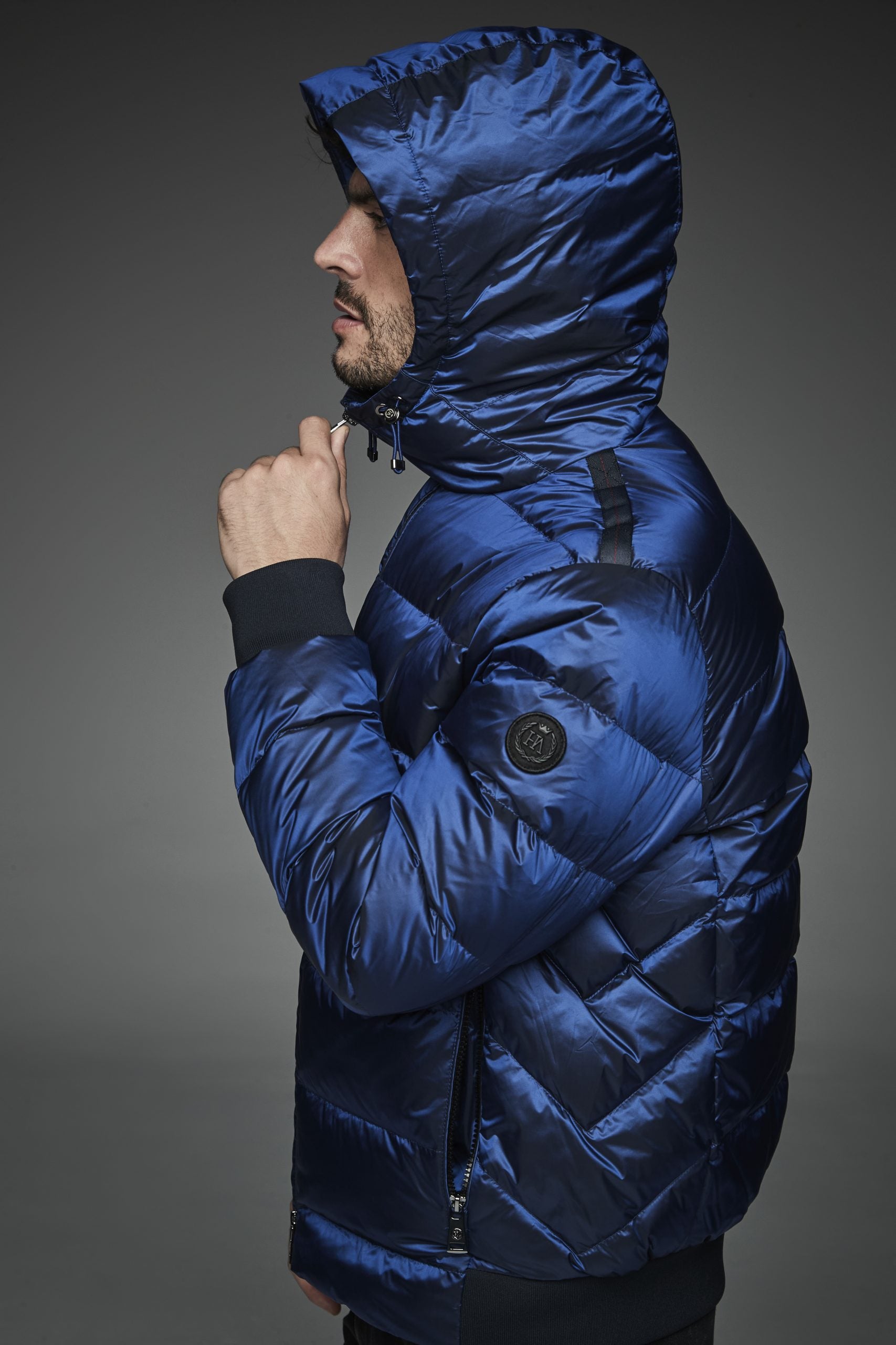 Men Short down jacket BLUE PETROL-Jacket-Henry Arroway-S-BLUE PETROL-Urbanheer