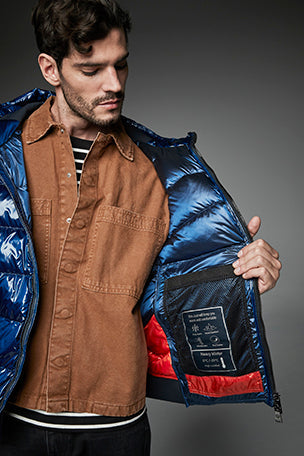 Men Short down jacket DWAYNE Blue-Jacket-Henry Arroway-S-Blue-Urbanheer