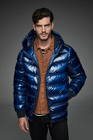 Men Short down jacket DWAYNE Blue-Jacket-Henry Arroway-S-Blue-Urbanheer