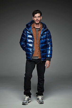 Men Short down jacket DWAYNE Blue-Jacket-Henry Arroway-S-Blue-Urbanheer