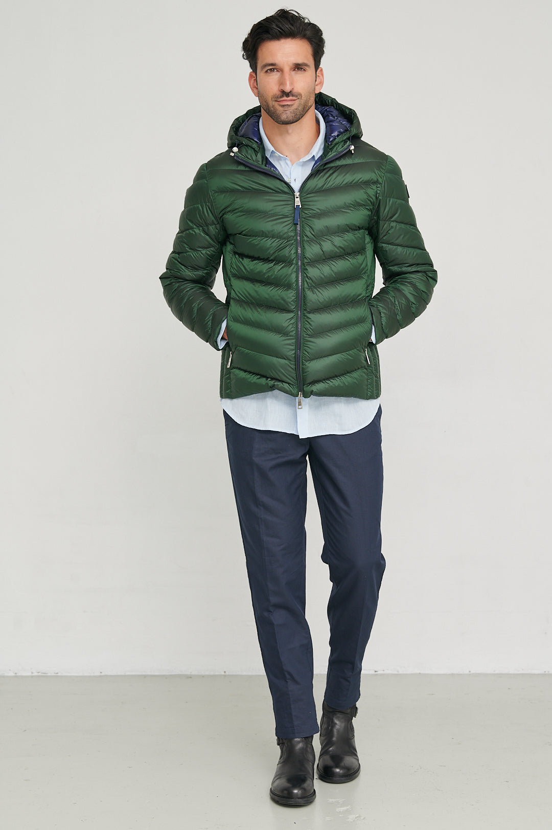Men Short down jacket PHOENIX GREEN FOREST-Jacket-Henry Arroway-M-GREEN FOREST-Urbanheer