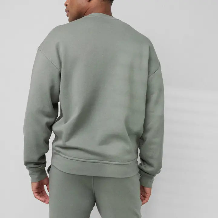Men’S Silksweats™ Reversible Pocket Sweatshirt Shaded Olive-Sweatshirt-LUNYA-S-Shaded Olive-Urbanheer