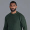 Mens 100% British Wool Heavyweight Ribbed Jumper-Jumper-Paul James Knitwear-S-Loden Green-Urbanheer