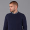 Mens 100% British Wool Heavyweight Ribbed Jumper Navy-Jumper-Paul James Knitwear-S-Navy-Urbanheer