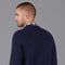 Mens 100% British Wool Heavyweight Ribbed Jumper Navy-Jumper-Paul James Knitwear-S-Navy-Urbanheer
