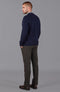 Mens 100% British Wool Heavyweight Ribbed Jumper Navy-Jumper-Paul James Knitwear-S-Navy-Urbanheer