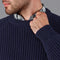 Mens 100% British Wool Heavyweight Ribbed Jumper Navy-Jumper-Paul James Knitwear-S-Navy-Urbanheer