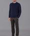 Mens 100% British Wool Heavyweight Ribbed Jumper Navy-Jumper-Paul James Knitwear-S-Navy-Urbanheer