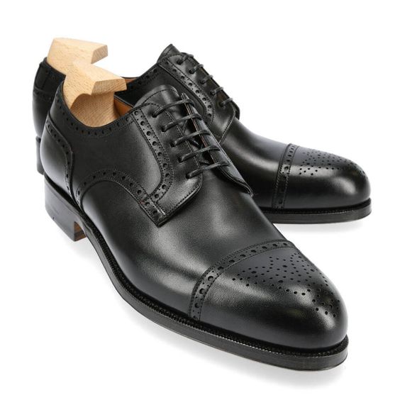 Men's Black Leather Handmade Oxford Shoes-Shoes - Men-The Royale Leather-US 6/ UK 5.5/ EUR 39-Urbanheer
