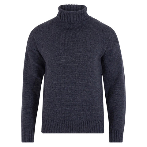 Mens British Wool Submariner Roll Neck Jumper Charcoal-Jumper-Paul James Knitwear-L-Charcoal-Urbanheer