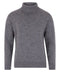 Mens British Wool Submariner Roll Neck Jumper Dark Grey Nepp-Jumper-Paul James Knitwear-L-Dark Grey Nepp-Urbanheer
