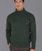 Mens British Wool Submariner Roll Neck Jumper Loden Green-Jumper-Paul James Knitwear-L-Loden Green-Urbanheer