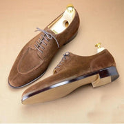 Men's Brown Suede Slip Toe Formal Dress Shoes-Shoes - Men-The Royale Leather-US 6/ UK 5.5/ EUR 39-Urbanheer