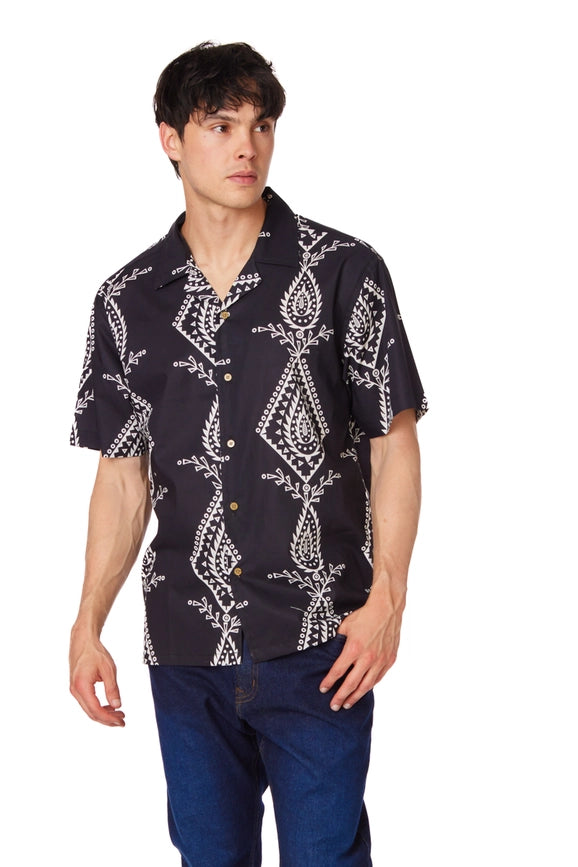 Mens Camp Collar Shirt (258)-Shirt-Hawk's Bay-S-Urbanheer