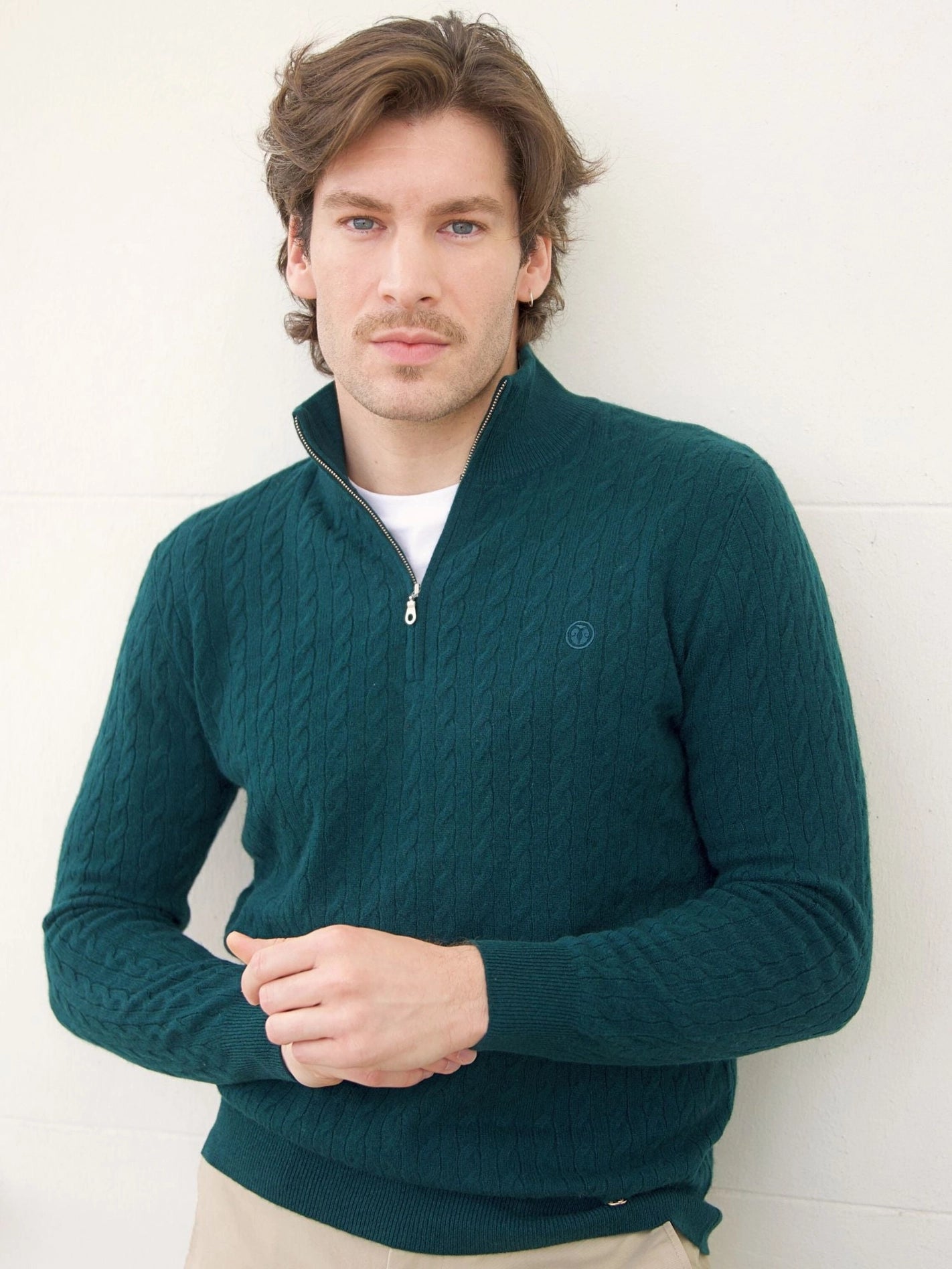 Men’s Cashmere Cable Knit Sweater