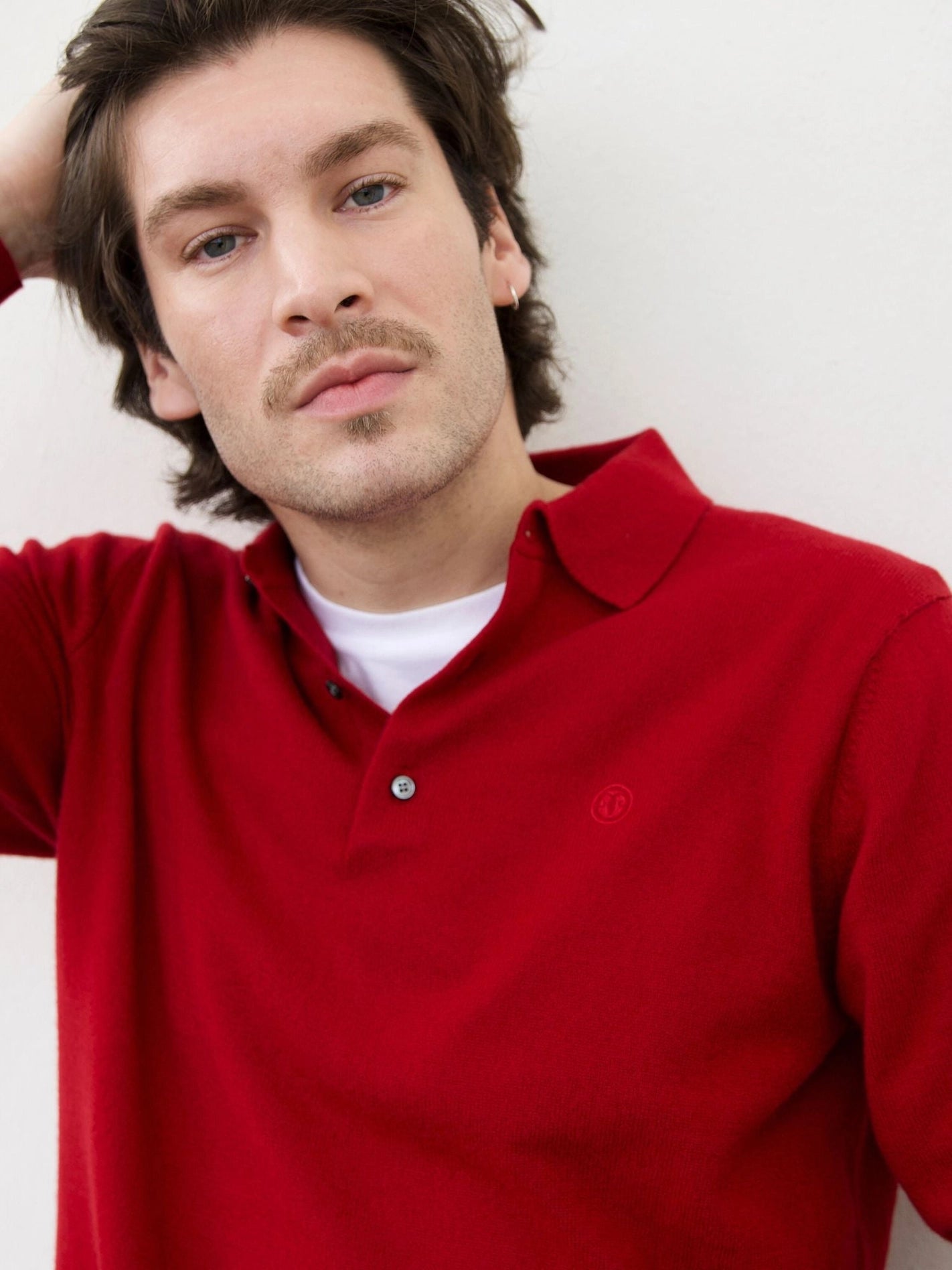 Men´s Cashmere Polo Sweater Red