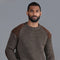 Mens Chunky British Wool Ribbed Shooting Jumper Brown-Jumper-Paul James Knitwear-S-Brown-Urbanheer