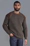 Mens Chunky British Wool Ribbed Shooting Jumper Brown-Jumper-Paul James Knitwear-S-Brown-Urbanheer