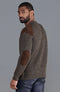 Mens Chunky British Wool Ribbed Shooting Jumper Brown-Jumper-Paul James Knitwear-S-Brown-Urbanheer
