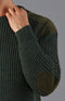 Mens Chunky British Wool Ribbed Shooting Jumper Loden Green-Jumper-Paul James Knitwear-S-Loden Green-Urbanheer